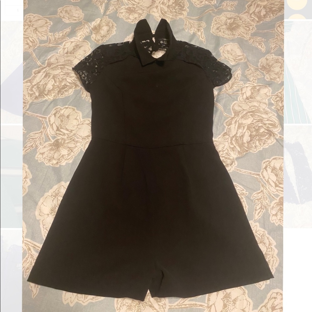 Forever 21 - Black Collared Lace Romper